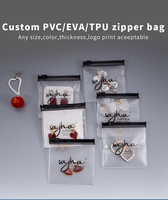 Diskon Murah Kemasan Bahan Ramah Lingkungan Pvc Eva Plastik Perhiasan Slider Ritsleting Tas Kantong dengan Lubang Gantung