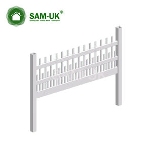 ホワイト3レールプラスチックフィールドフェンス5 "フェンスポストと八角形フェンスポストキャップ付き - Product Image 5