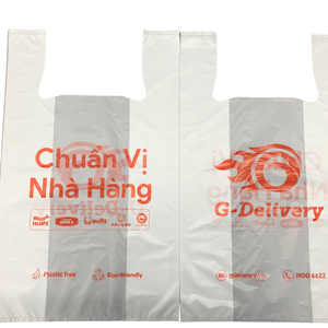 Supermarket Plastic T <b>Shirt</b> Bags With Custom Logo Retail Packaging Carry Bags - Product Image 1