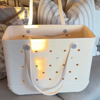 Sac de plage WOOWAVE EVA avec logo personnalisé, design perforé imperméable, sac réutilisable grande capacité pour les vacances à la plage, en plein air