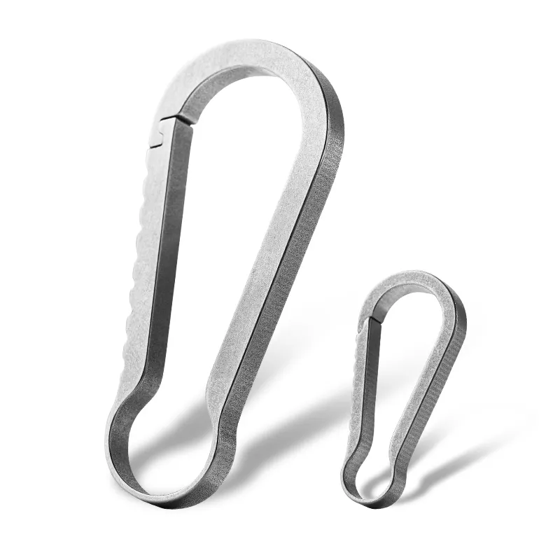 Hoge Kwaliteit Edc Outdoor Tool Titaniumlegering Metalen Sleutelhanger Ring Snelle Haken Kleine Zak Rugzak Carabiner