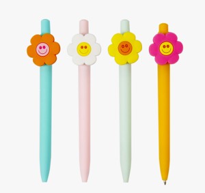 Juego de bolígrafos con diseño de lazo de flores bonitas, 4 Uds., bolígrafos de escritura de tinta de colores surtidos para niños, regalo de escuela y oficina - Product Image 3