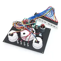 Panneau de commande 12V 4 jauges avec tachymètre, voltmètre, indicateur de température de l'eau et de pression d'huile, 4 boutons, pour bateau et voiture