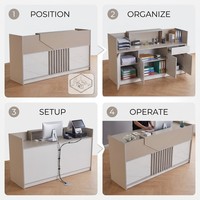 Comptoir de réception moderne en bois sur mesure, de haute qualité, pour bureau, hôpital, salon de beauté, hôtel, salle d'exposition