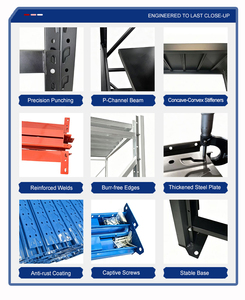 Sistema de estanterías de acero sin pernos personalizado Protección contra la corrosión Estantes de almacenamiento de almacén Estante de <span class=keywords><strong>colores</strong></span> negro blanco amarillo azul - Product Image 6