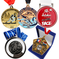 Médailles en métal plaqué sur mesure, karaté, taekwondo, gymnastique, récompenses sportives, ruban personnalisé, logo personnalisé, alliage de zinc, médailles sur mesure