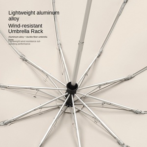 SD <span class=keywords><strong>Parapluie</strong></span> pare-soleil automatique inversé 10 os pour hommes avec poignée à boucle résistante aux tempêtes Publicité commerciale pour adultes de voyage - Product Image 4