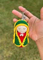 Poupée ange Vierge Marie en crochet faite à la main, amigurumi religieux en coton tricoté, pendentif, cadeau catholique chrétien, vente en gros personnalisée