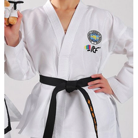 Dobok ITF Tae Kwon-Do blanc pour étudiant, uniforme de Taekwondo pour ceinture de couleur