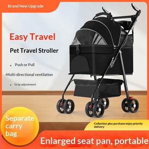 Poussette pliable et réglable <span class=keywords><strong>pour</strong></span> animaux de compagnie, imperméable, <span class=keywords><strong>pour</strong></span> chiens et chats, chariot de voyage pliable <span class=keywords><strong>pour</strong></span> chiots, chariot de transport extérieur - Product Image 3