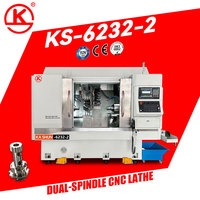 Tour à double broche KS-6232-2, tour CNC multi-broches pour une usinage de précision à haute productivité