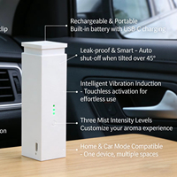 Mini diffuseur d'arômes de voiture invisible, contrôlé par application, rechargeable, anti-fuite, arrêt automatique, USB-C, diffuseur de parfum à vibration, 1 an