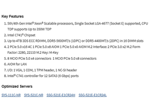 Placa Base para Servidor MBD-X13SEDW-F con Tecnología CloudDC Propietaria, con un Solo Socket LGA-4677 (SocketE) Intel C741, Compatible con DDR5, Nueva, Entrega Rápida - Product Image 4