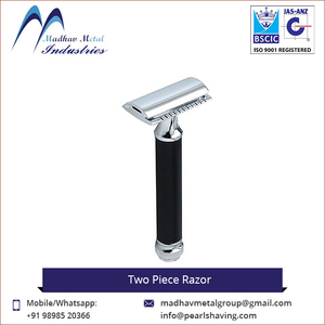 Exportador de Maquinillas de Afeitar de Dos Piezas con Cuchillas de Acero Inoxidable y Mango Metálico para el Afeitado de Barba Masculino a Precio de Mayoreo - Product Image 6