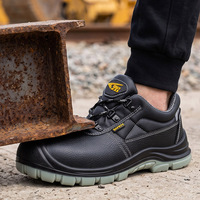 711-2 CE Sepatu Kerja Kulit Asli Baru S3 Sol PU Tahan Lama, Sepatu Keselamatan Anti Benturan dengan Ujung Baja Tahan Air untuk Konstruksi