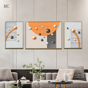 Dipinto moderno <span class=keywords><strong>di</strong></span> lusso nordico a tre vizi in porcellana astratta da salotto arte decorazione per la casa - Product Image 1