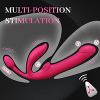 Trägerloser Dildo-Vibrator Tragbares Paar-Sexspielzeug Ferngesteuerter G-Punkt-Vibrator Lesbisches Sexspielzeug für Frauen und Männer