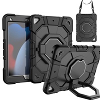 Étui de protection en silicone robuste antichoc pour iPad 7e, 8e, 9e et 10e génération, avec support, sangle et porte-stylet