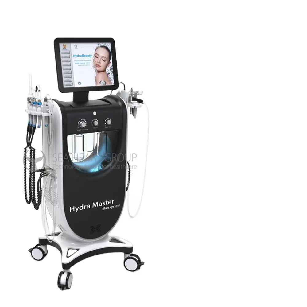 Machine de beauté professionnelle multifonctionnelle à jet d'oxygène pour le rajeunissement de la peau, dermabrasion au diamant