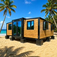 Maison conteneur pliable et extensible de style artisanal personnalisé avec panneaux métalliques sculptés pour usage agricole et résidentiel