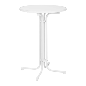 Table de bistrot pliable en acier inoxydable pour extérieur, plusieurs tailles, table ronde détachable pour balcon, jardin, style contemporain - Product Image 1