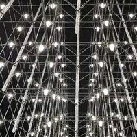 DUOMEIJU Lustre LED en cristal chromé or de luxe moderne sur mesure, CRI 90 élevé, pour la maison, le bureau, le restaurant/villa, intérieur