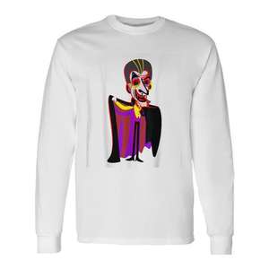 Camiseta de manga larga AMDETOX con diseño de dibujos animados de vampiros para uso informal - Product Image 1
