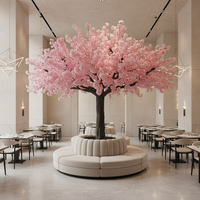 Arbre à fleurs de cerisier en soie rose géant de 12 pieds personnalisé, arbre artificiel géant de cerisier Sakura, grand arbre artificiel de cerisier en fleurs