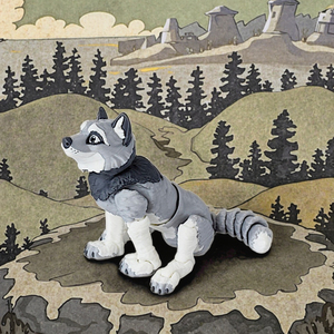 Vashine Figurines d'action 3D imprimées en 3D, mignonnes, créatives et colorées, représentant des loups, notamment le Sirius, pour décoration, en matériaux écologiques - Product Image 1