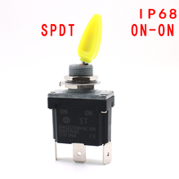Interrupteur à bascule SPST DPST 15A 250VAC On-off/on-on/on-off-on 3 positions 6 broches, interrupteur momentané DPDT en bakélite, instruments IP68