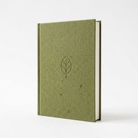 Carnet en papier à couverture rigide en fibres végétales avec logo personnalisé, gaufré, pour la planification et l'écriture, idéal comme cadeau d'entreprise