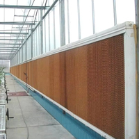 Système de refroidissement par panneaux à cadre en PVC pour élevage de volailles, serre, atelier industriel, couleur marron, vert, noir