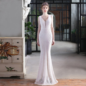 18691 # 2021 Neues Paillettenbesetztes Fishtail-Abendkleid <span class=keywords><strong>Internet</strong></span>-Berühmtheit Event-Bankett Etikette-Abendkleid - Product Image 6