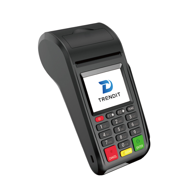 VISA 카드 기계 용 TRENDIT 휴대용 휴대용 모바일 Liunx POS 터미널 2G/3G/4G/WIFI/무선/BT POS 시스템