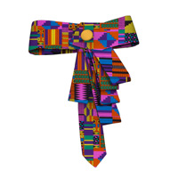 Col faux africain transfrontalier en polyester, style Dashiki, imprimé Ankara, décoratif, superposé, vintage, pour femme, en gros
