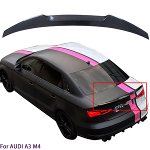 For A3 S3 RS3 8V M4 Style Real Carbon Fiber Material Rear Spoiler Trunk Wing 2013-2020 - Product Image 1