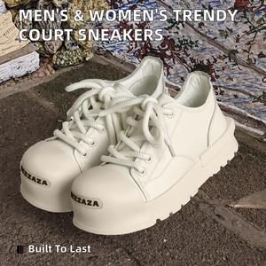 Zapatillas Deportivas Blancas y Negras para Hombre y Mujer, Estilo Court, Mocasines, con Gel, Malla Suave, Plataforma, a la Moda - Product Image 2