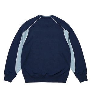 Felpa da <span class=keywords><strong>basket</strong></span> Vintage personalizzata con bordino di cotone Color Block Unisex in bianco - Product Image 2