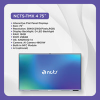 Écran LCD interactif tactile 75 pouces 4K avec système d'exploitation pour affichage numérique et PC de panneau, nouveau, 16 Go de RAM/256 Go de ROM, série professionnelle