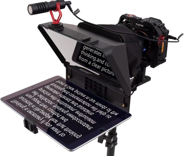 Smartphone Tablet for Live Show and Tik Tok You Tube Facebook Mini Portable Teleprompter with Remote Control