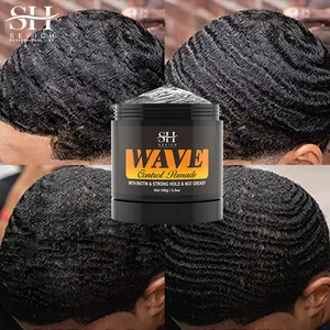 Gel para el cabello Cera Fuerte Fijación Nutritiva Cuero Cabelludo Onda Crema Natural Anti-Pérdida de cabello Arcilla Pomada para el cabello para hombres negros africanos