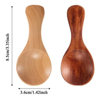 Cuillère à café assaisonnement pour condiments fait à la main Cuillère à mesurer en bois solide pour bébé