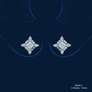 Excellent Quality Diamond <b>Stud</b> Earrings for Travel Wear Lightweight Luxury Jewelry Available for Wholesale Supply - Product Image 1