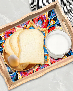 SONGWOO Nuevo Plato de <span class=keywords><strong>Cena</strong></span> Cuadrado de Madera DIY Hecho a Mano con Pegatinas de Animales y Mandalas para <span class=keywords><strong>Pintura</strong></span> de Diamantes - Product Image 4