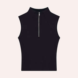 Débardeurs de golf et d'entraînement pour femmes, à demi-zip, <span class=keywords><strong>sans</strong></span> manches, séchage rapide, athlétiques, de haute qualité, décontractés et tendance, avec broderie - Product Image 5