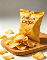 Emballage flexible personnalisé imprimé pour sacs de pop-corn et de chips, sacs de snacks et de produits soufflés thermoscellables