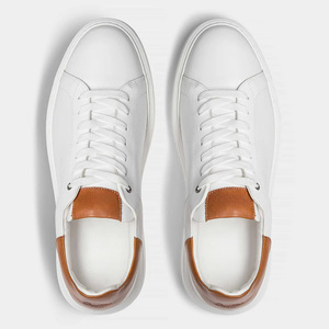 Zapatos de Hombre de Cuero Vacuno, Zapatos para Caminar con Cordones, Transpirables, Antideslizantes, Resistentes, Blancos, Casuales, para Primavera/Verano - Product Image 3