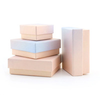 Vente en gros de boîte à bijoux en poudre dégradée emballage en carton avec décorations en ruban pour bagues boucles d'oreilles colliers bracelets chaînes