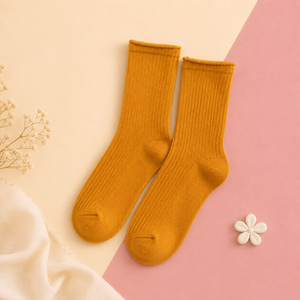Calcetines Bohopanna Alice Honey Edition hechos de una suave mezcla de algodón para niños de cinco a seis años, artículos esenciales cómodos para el día a día - Product Image 1