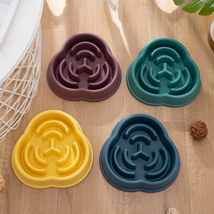 Chong Ke Cloud Shape Slow Feeding Pet Bowl Plastic Non Slip Dog <b>Cat</b> Bowl Anti Choking Single <b>Feeder</b> Pet Supplies - Product Image 1